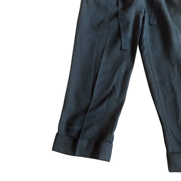 Wilfred Aritzia Black Cropped Length Linen Blend Slacks Pants Size 4 Women's - Picture 3 of 11